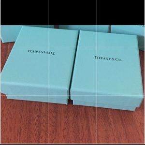 TWO Authentic Tiffany & Co. boxes w/cotton inserts